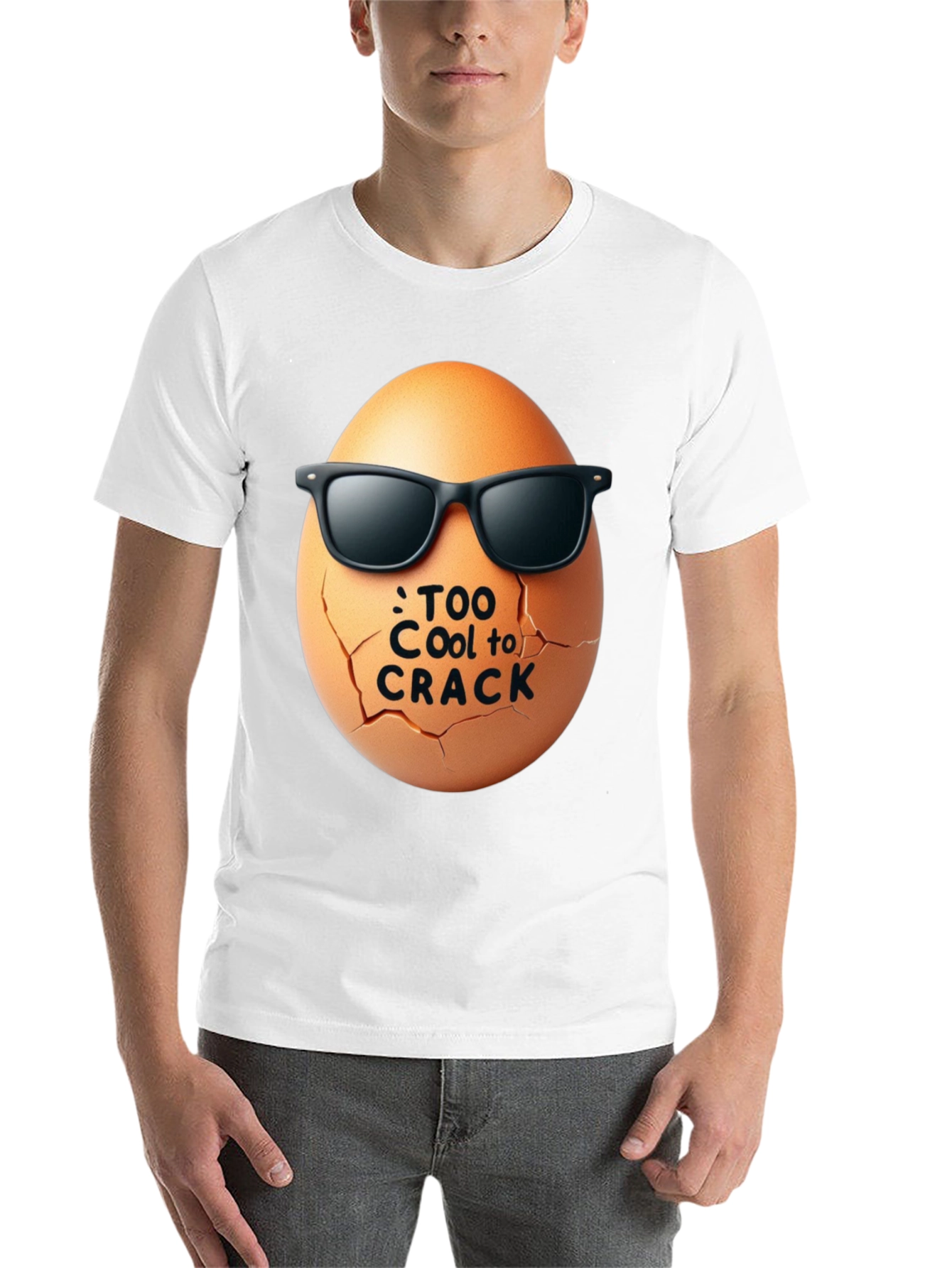 Black Cool Egg Graphic Tee - Too Cool to Crack view 14