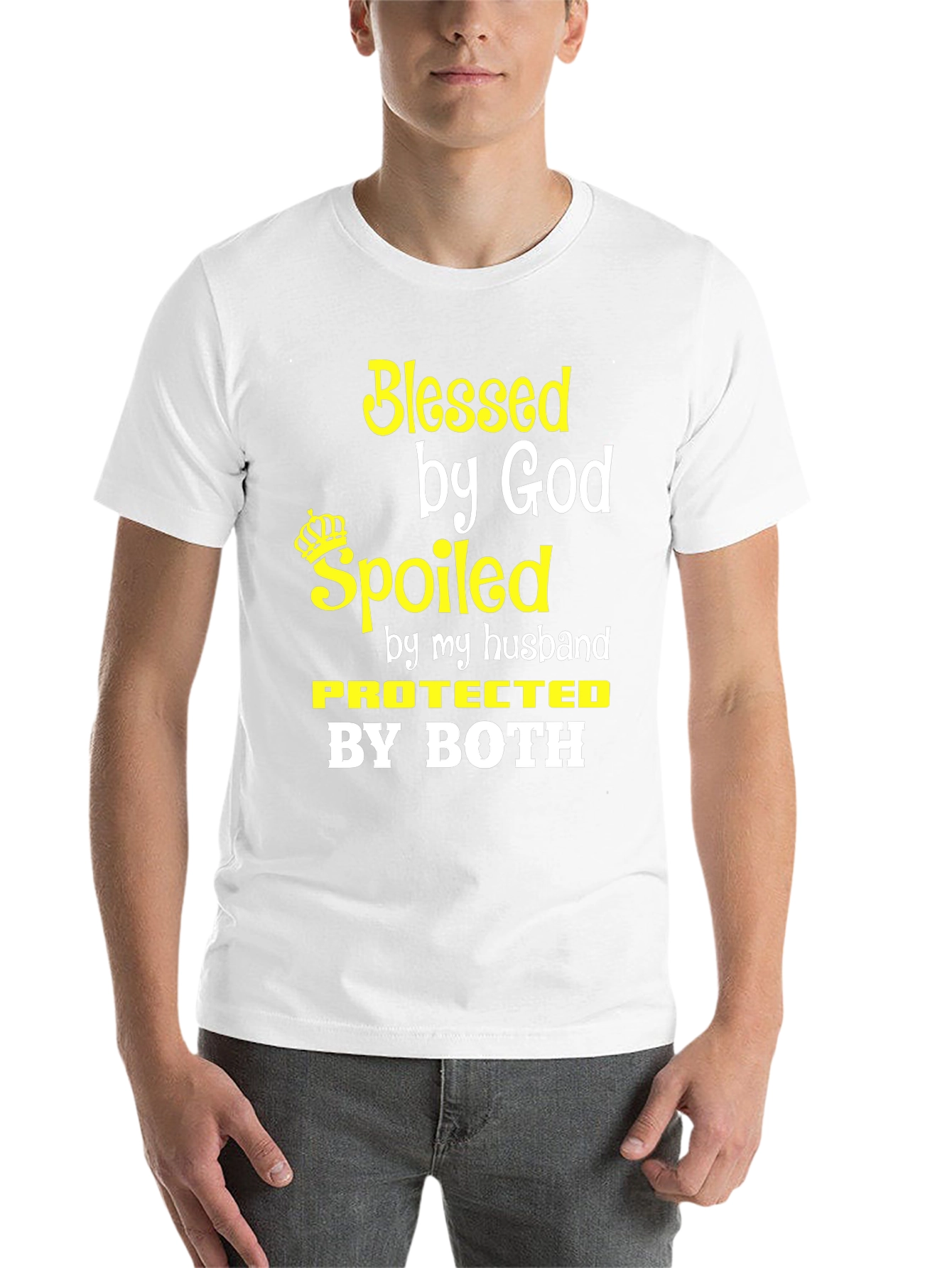 Black Blessed Spoiled Protected T-Shirt view 14