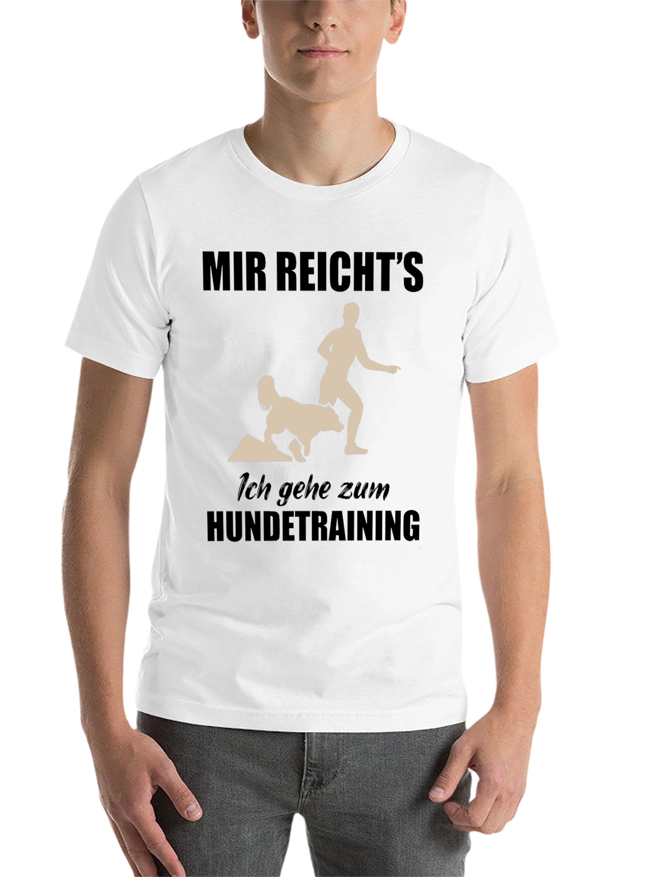 Black Dog Training T-Shirt: Funny German Saying view 14