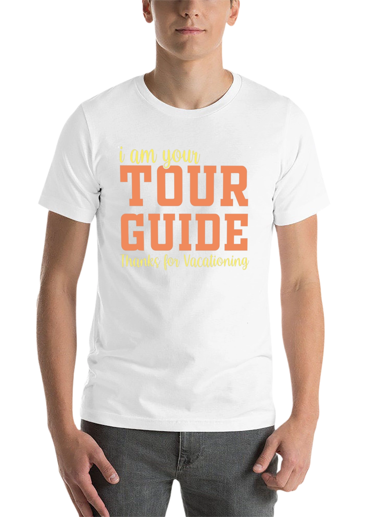 Black Tour Guide Vacationing Tee view 14