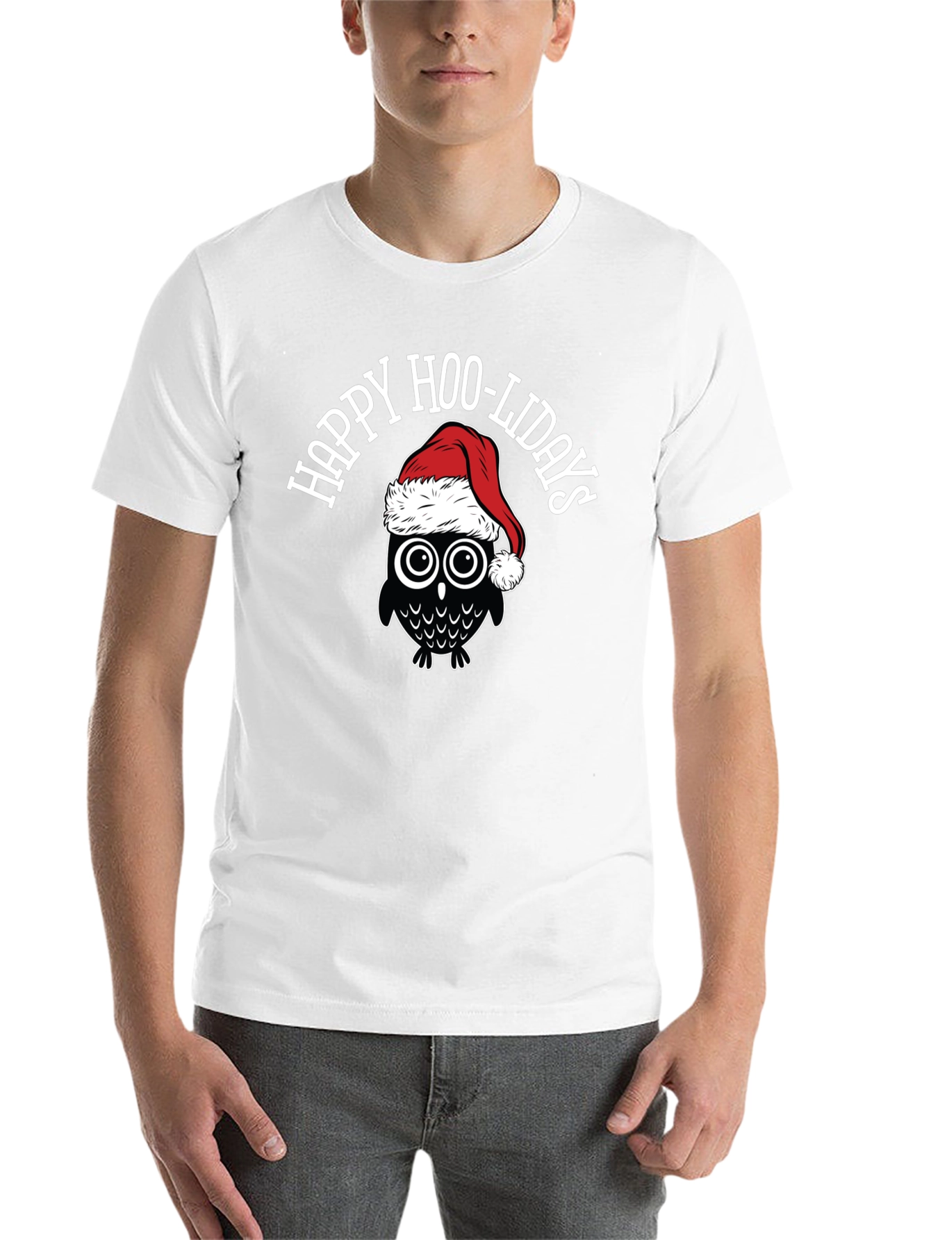 Black Happy Hoo-lidays Owl Graphic Tee view 14