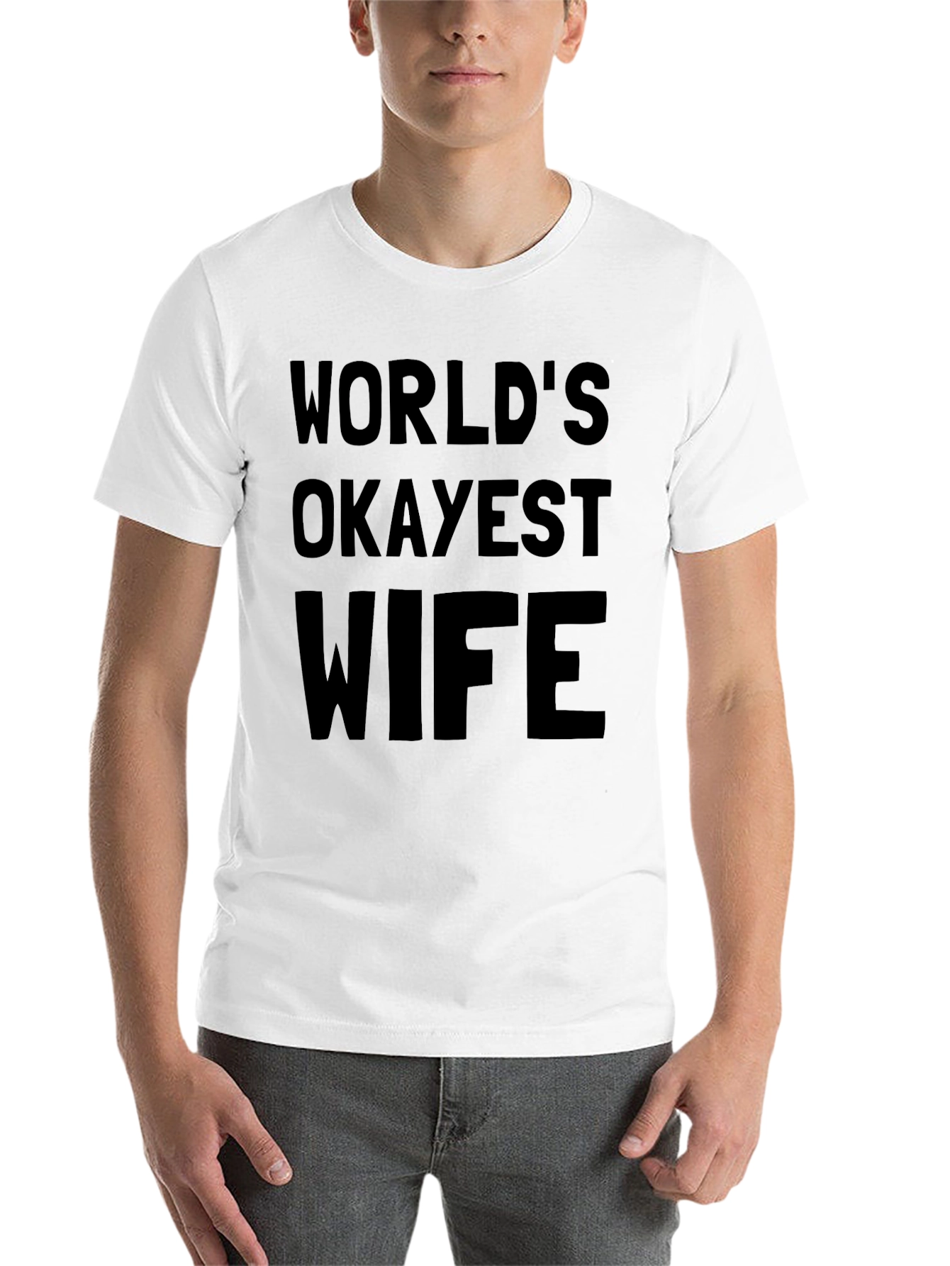Black World's Okayest Wife - Novelty T-Shirt view 14