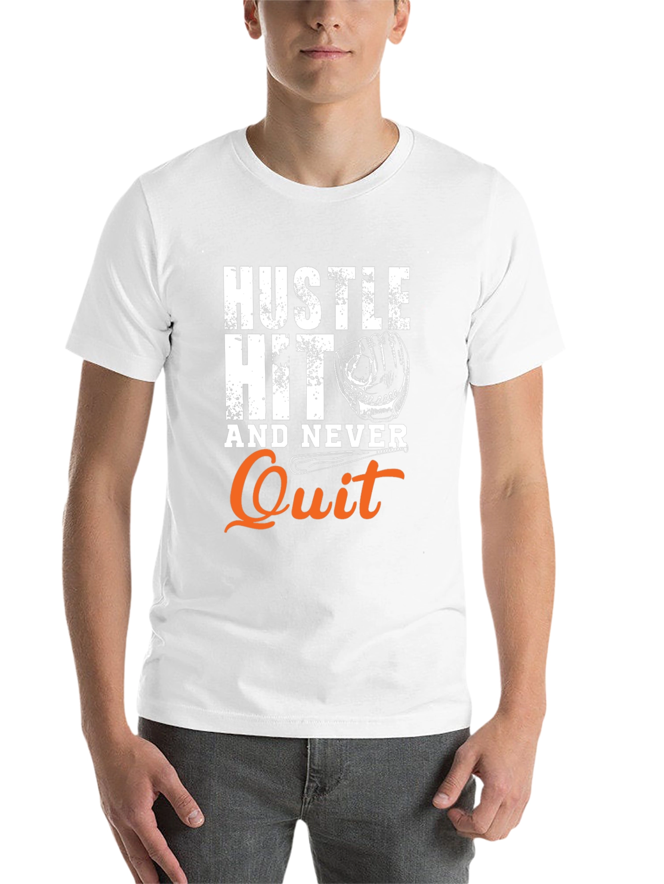 Hustle Hit and Never Quit Graphic Tee - 14