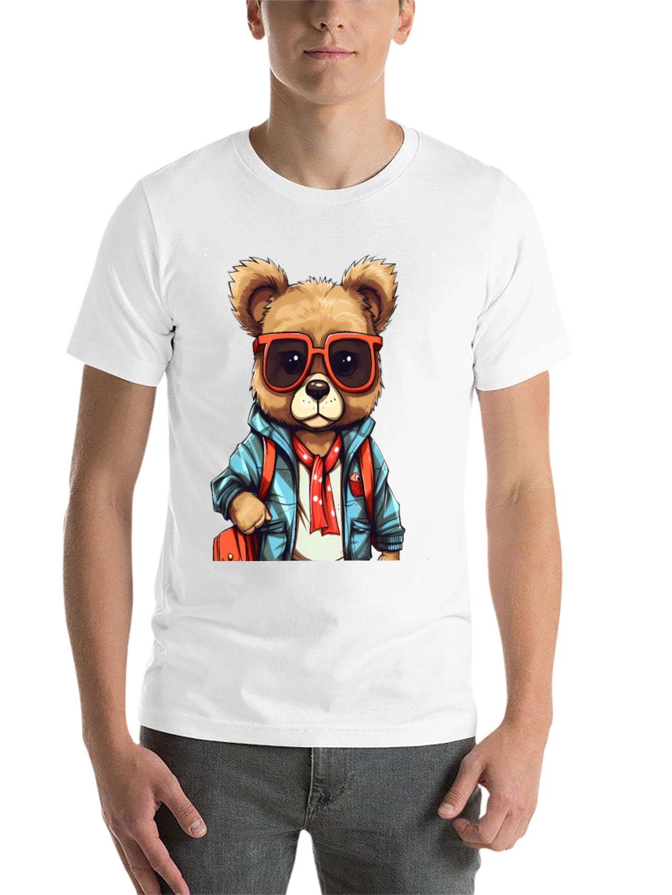 Black Bear with Sunglasses T-Shirt view 14