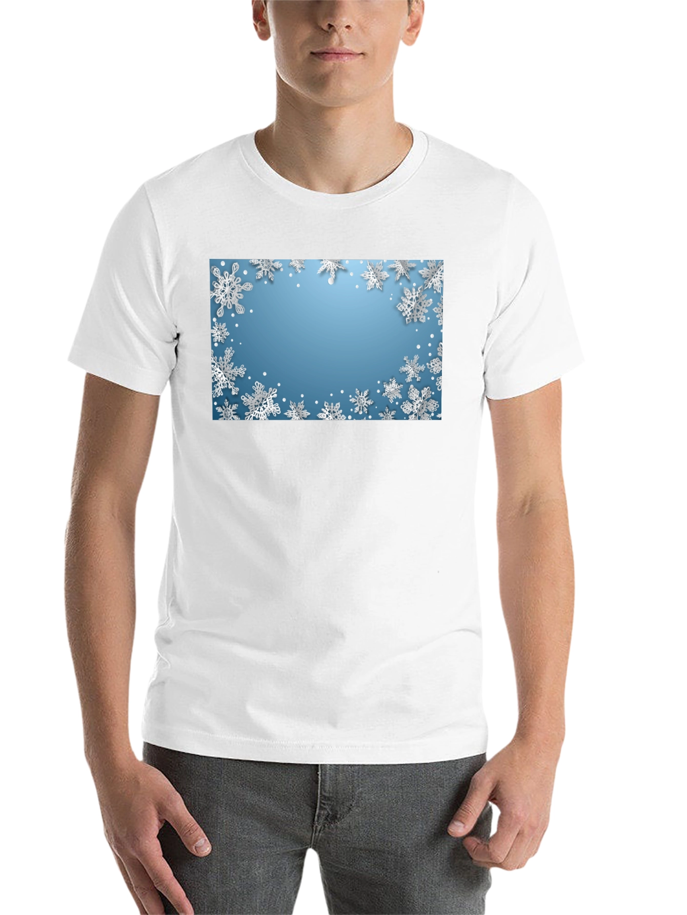 Black Snowflake Graphic Tee - Winter Holiday Shirt view 14