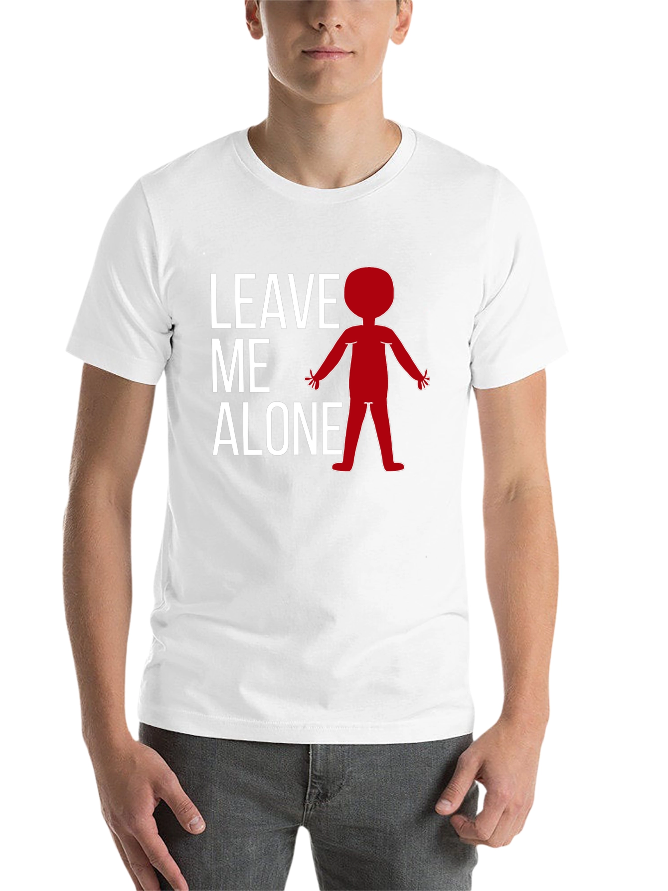 Black Leave Me Alone T-Shirt - Funny Graphic Tee view 14