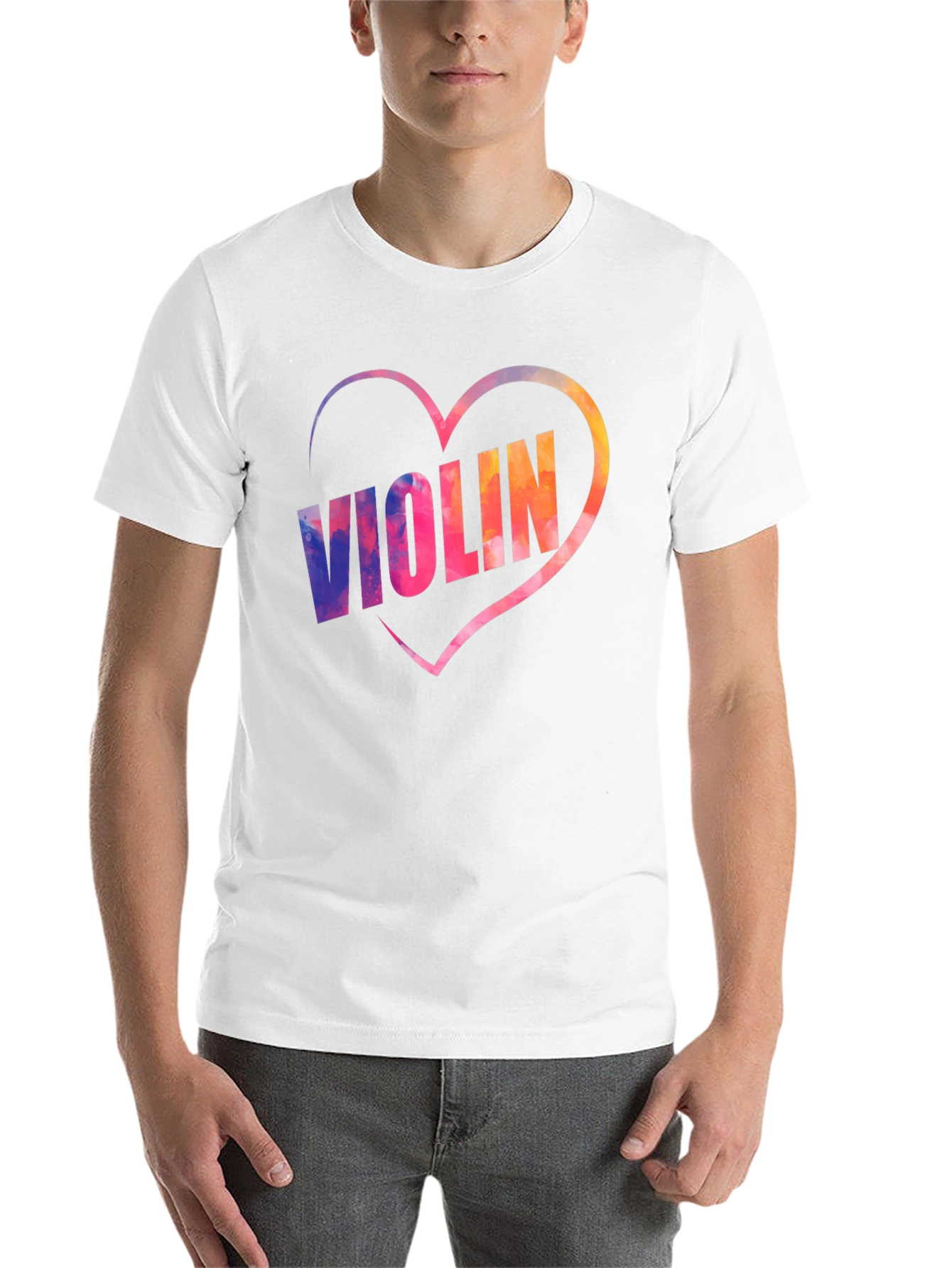 Black Violin Heart Graphic Tee - Music Lover Shirt view 14