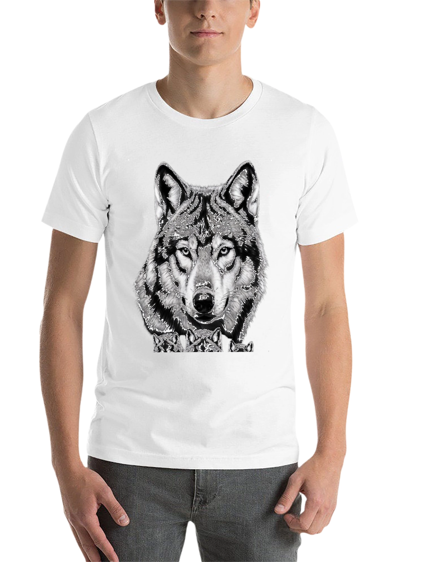Wolf Pack Graphic Tee - Men's Black T-Shirt - 14