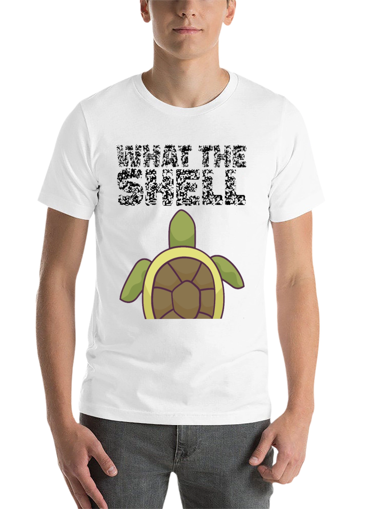 Black What the Shell Turtle T-Shirt view 14