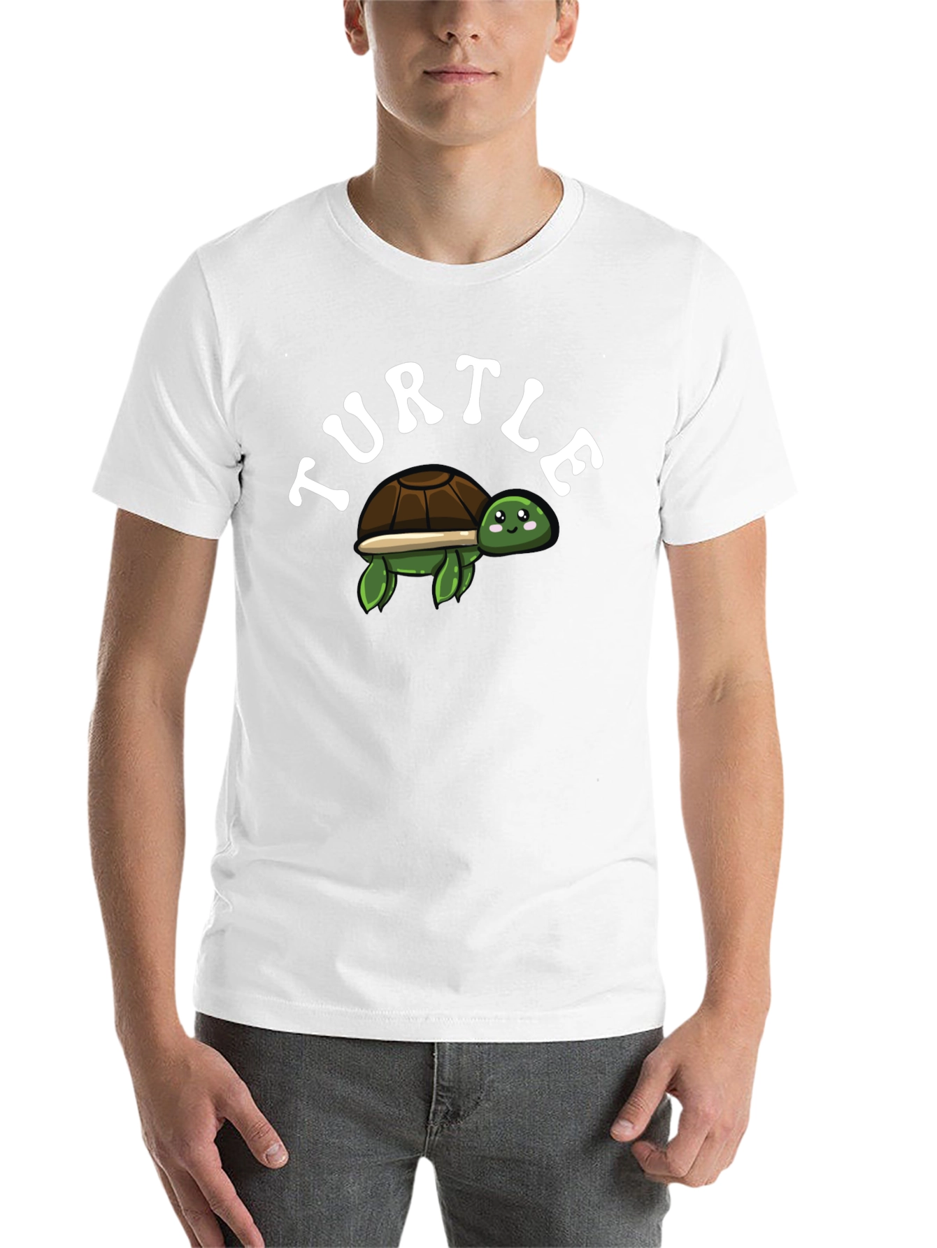 Black Cute Turtle Graphic T-Shirt - Black view 14