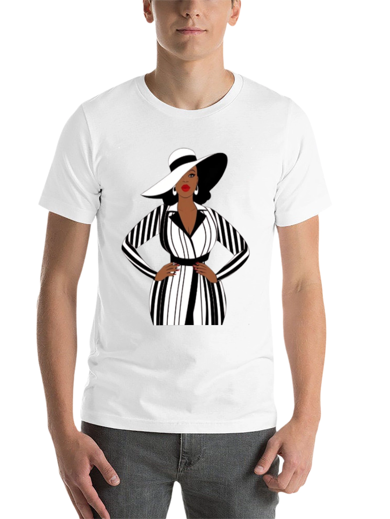 Black Sophisticated Lady Graphic Tee - Black view 14