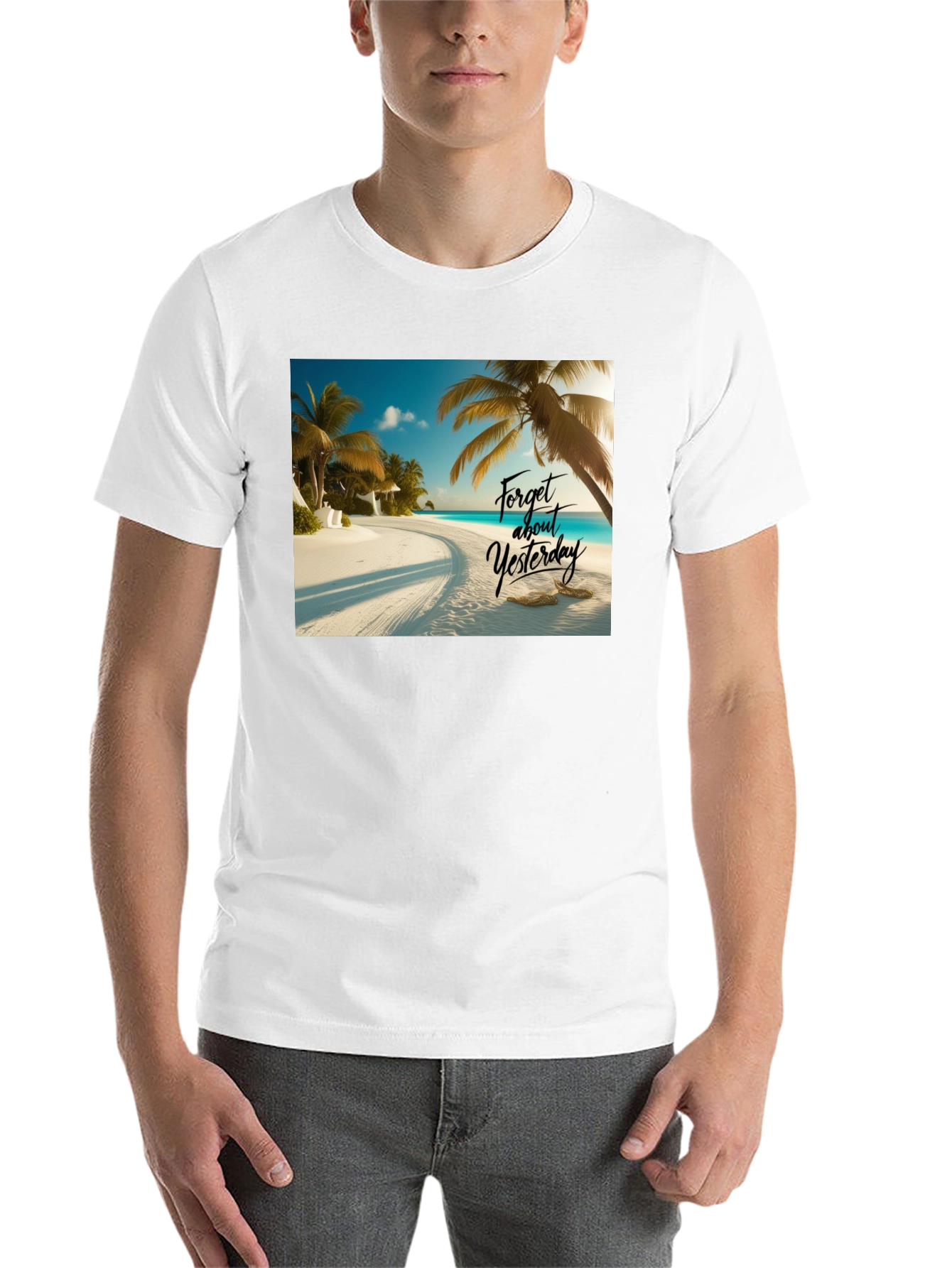 Beach Vibes Black T-Shirt - Forget Yesterday - 14