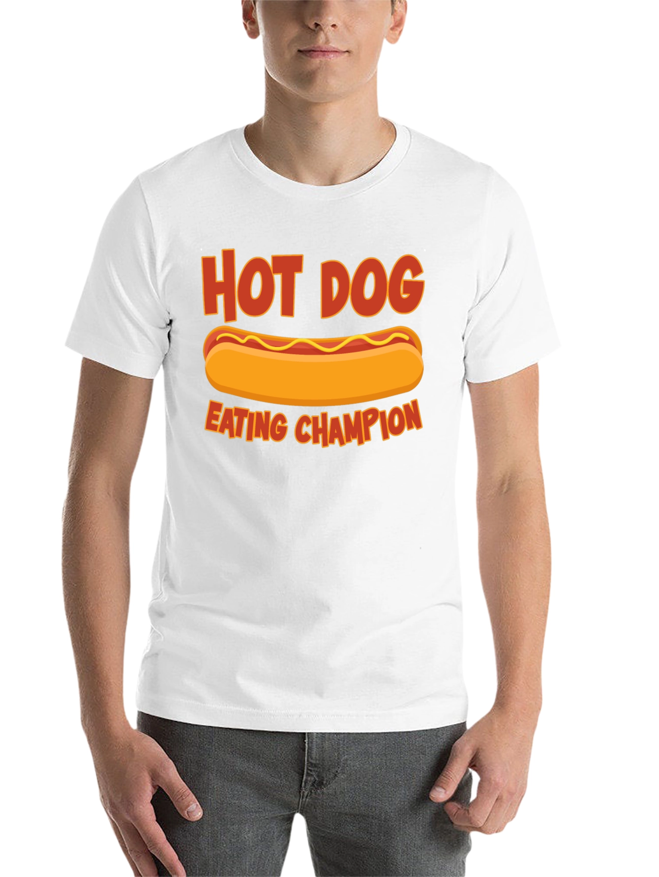 Black Hot Dog Eating Champion T-Shirt - Funny Foodie Tee view 14