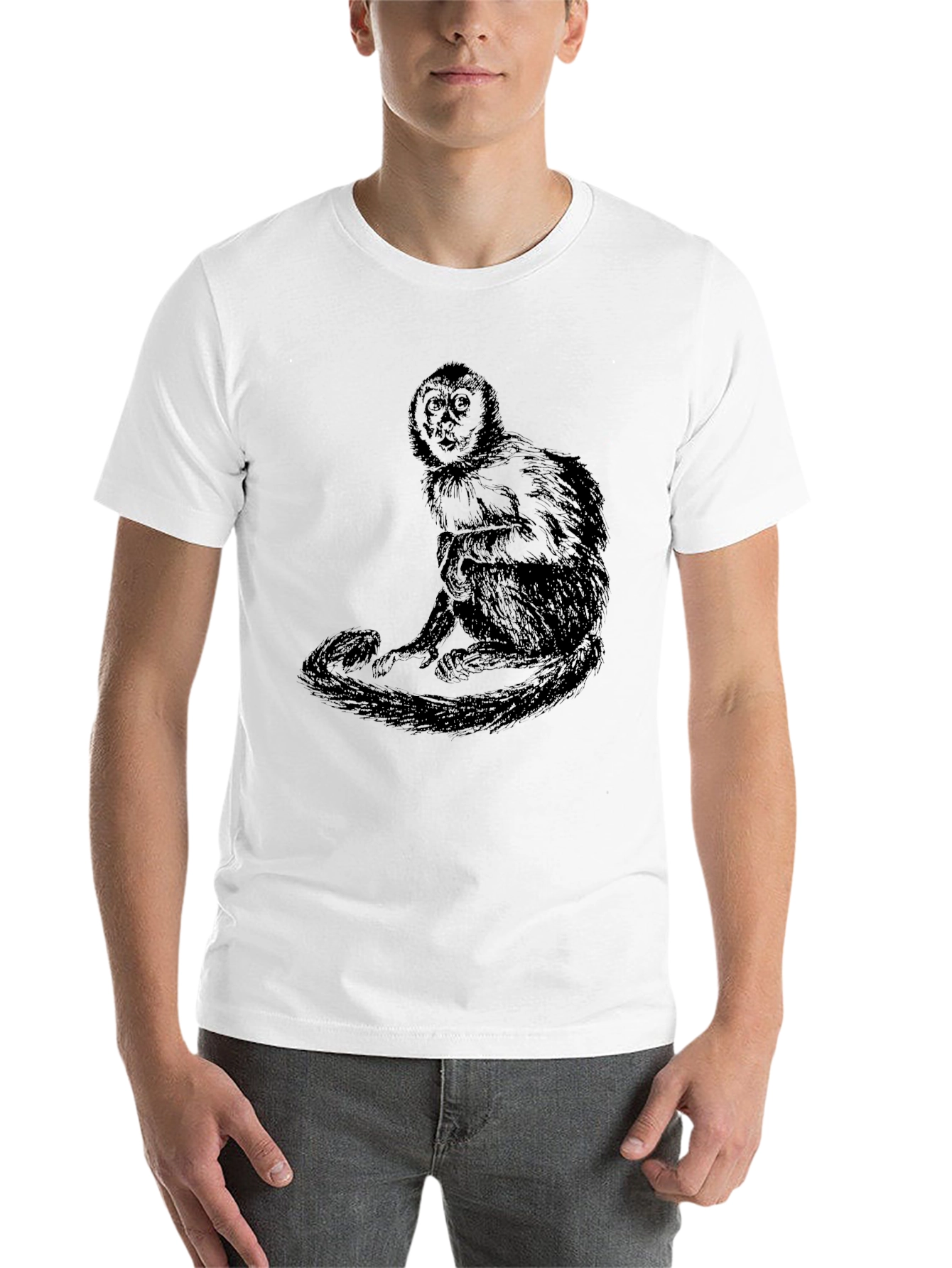 Black Monkey Graphic Black T-Shirt view 14
