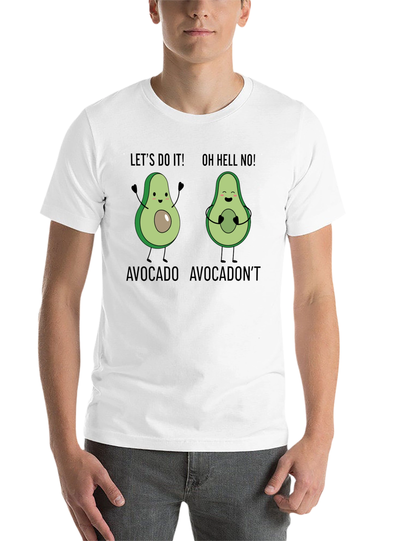 Black Avocado Humor Tee - Let's Do It! T-Shirt view 14