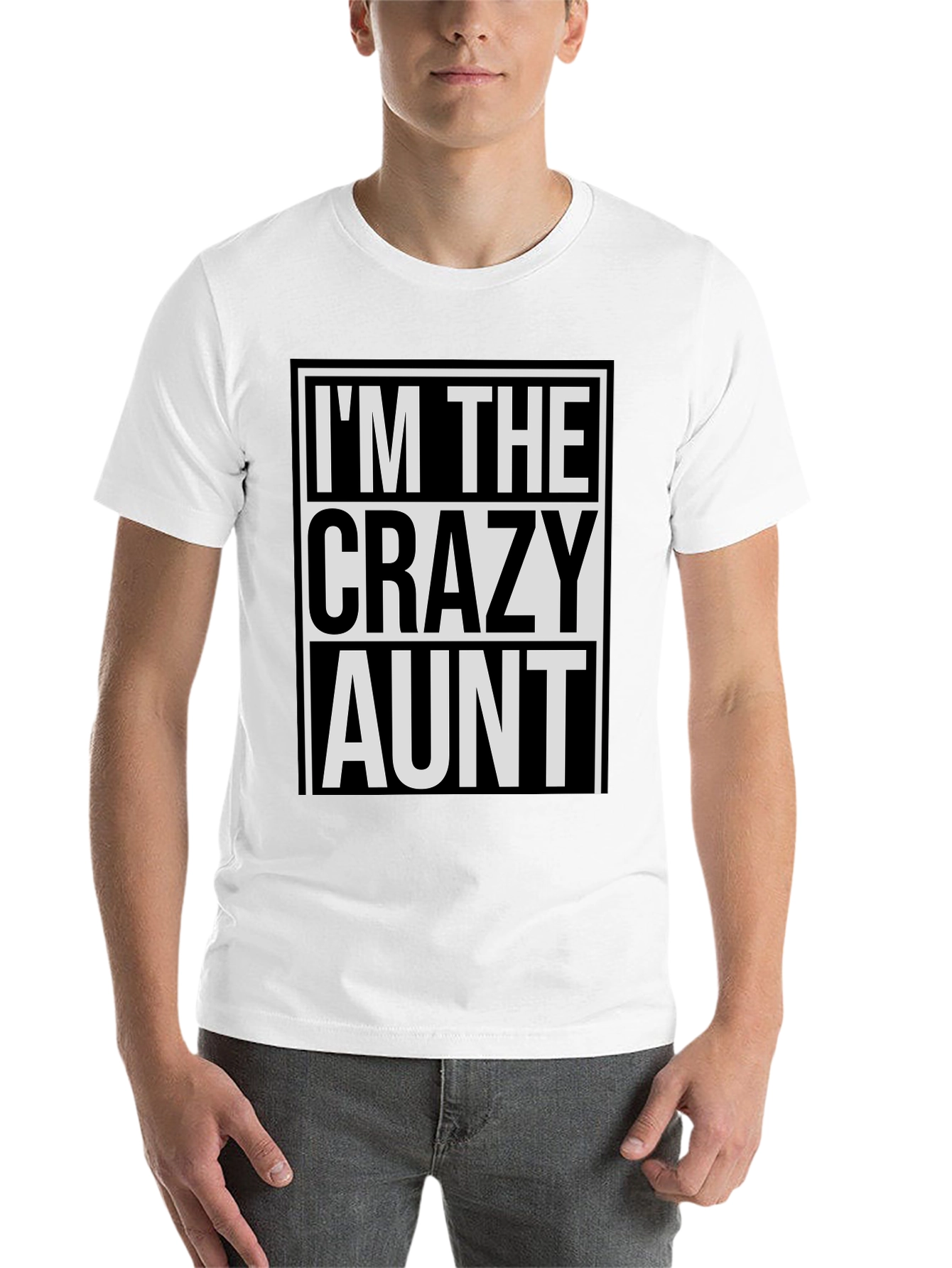 Black I'm The Crazy Aunt T-Shirt - Novelty Graphic Tee view 14