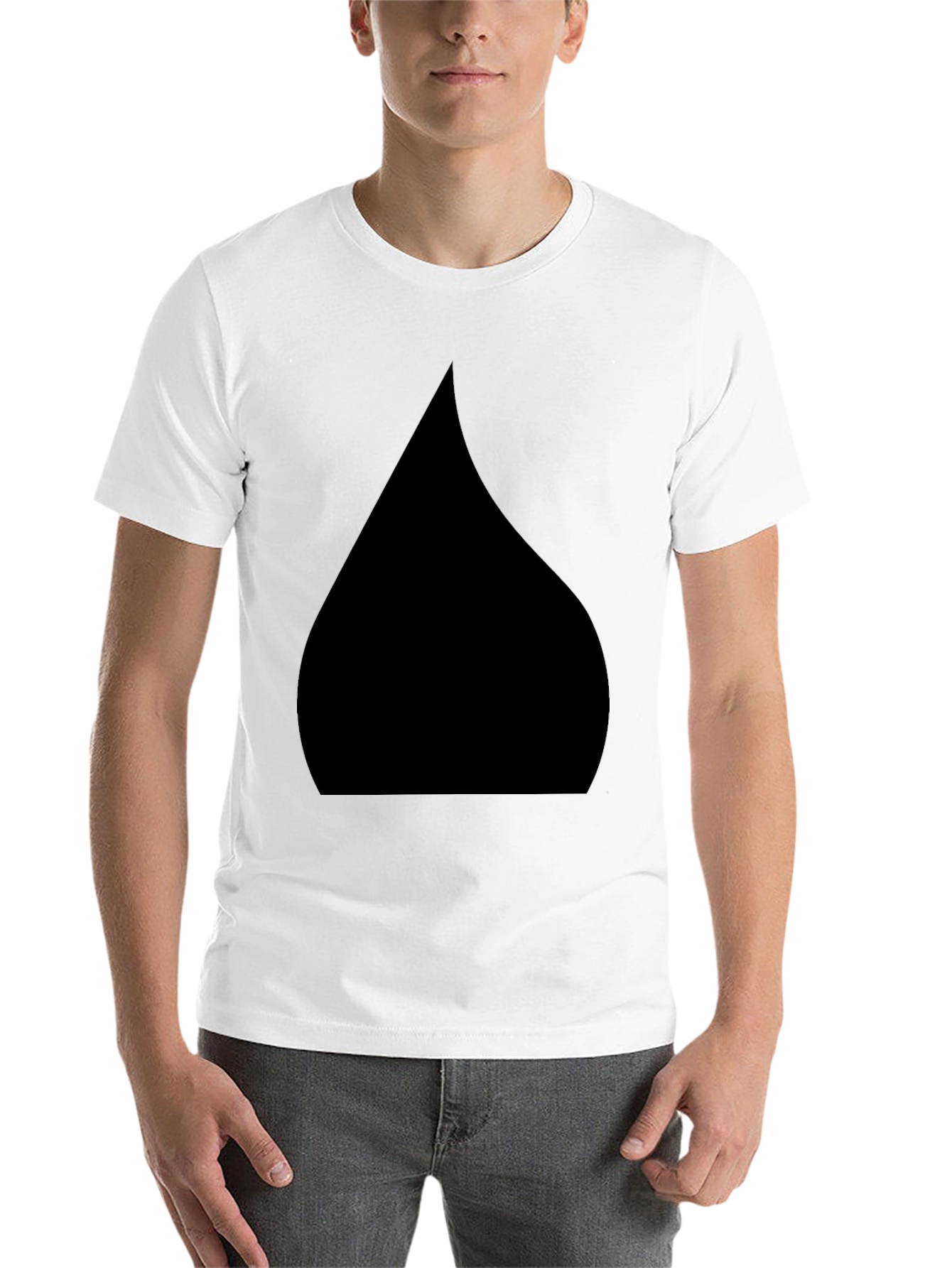 Black Bold Black Spade T-Shirt - Modern Minimalist Design view 14