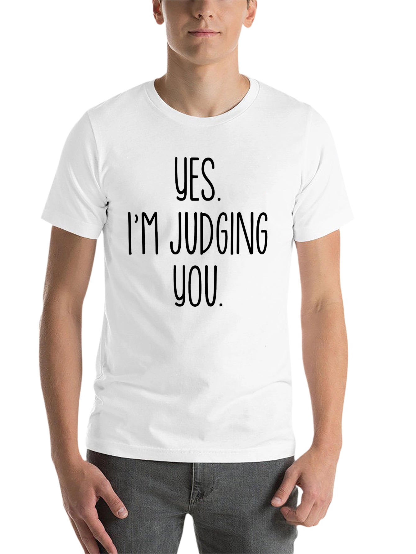 Black Yes, I'm Judging You Graphic Tee view 14