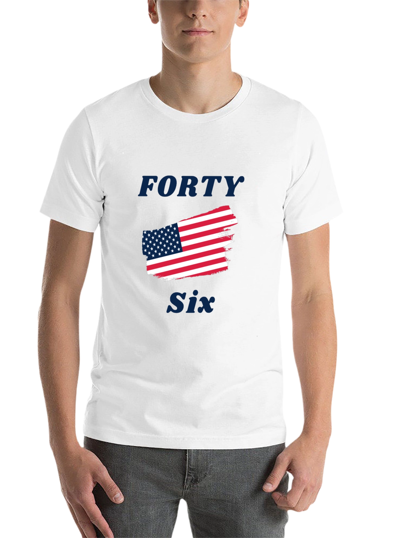 Black Forty Six American Flag Graphic Tee view 14