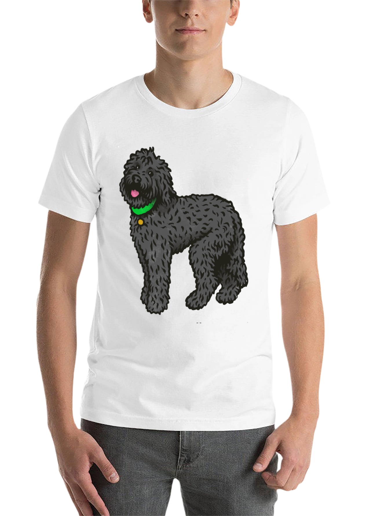 Black Dog Lover Tee - Black Portuguese Water Dog Graphic T-Shirt view 14