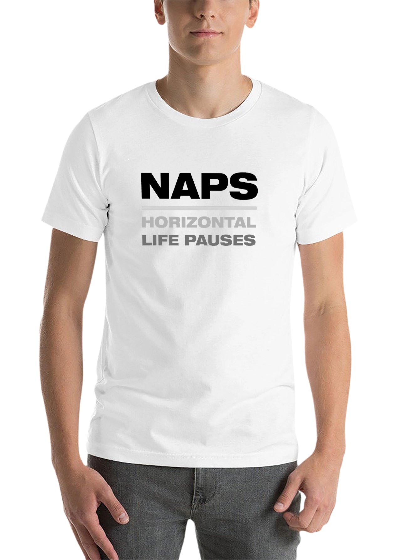 Black Naps Horizontal Life Pauses Graphic Tee view 14