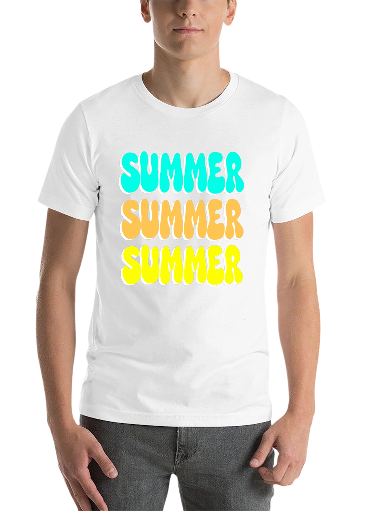 Black Summer T-Shirt - Funky Retro Design view 14