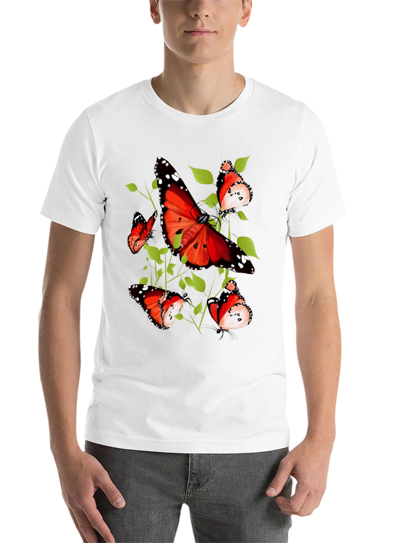 Black Butterfly Graphic Tee - Nature Inspired Design view 14