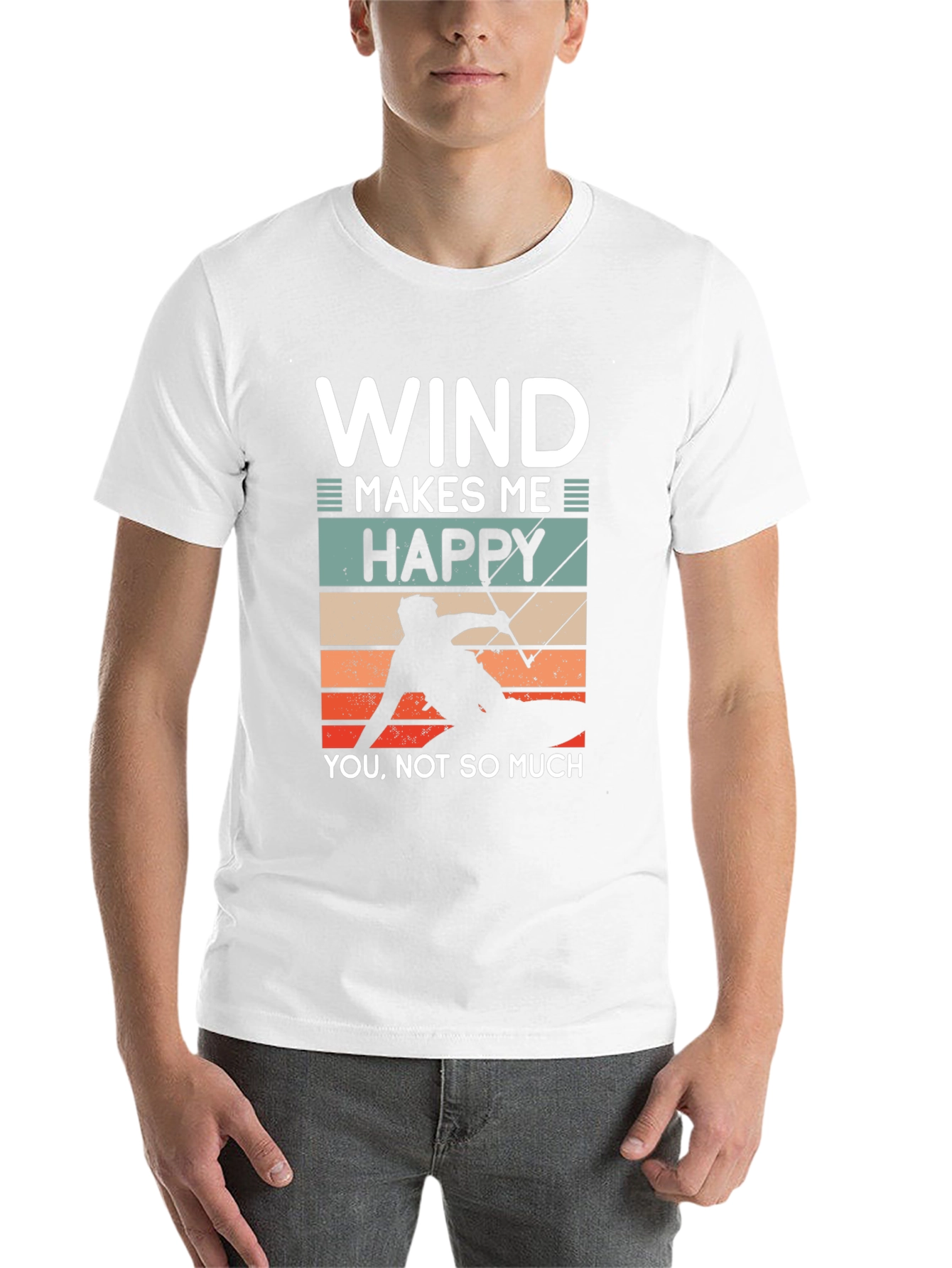 Black Wind Makes Me Happy Graphic Tee view 14