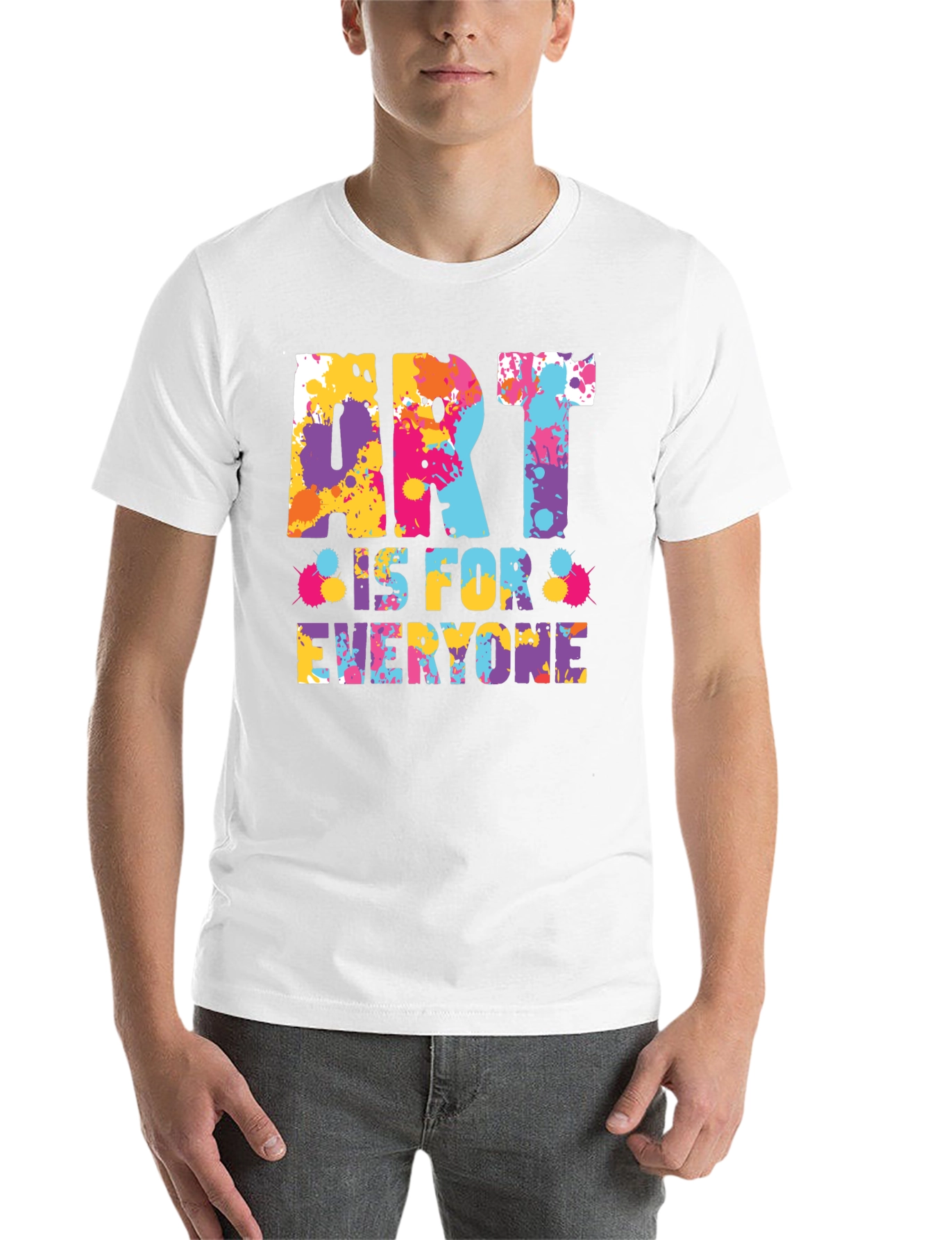 Black Art is For Everyone T-Shirt - Colorful Paint Splatter Design view 14