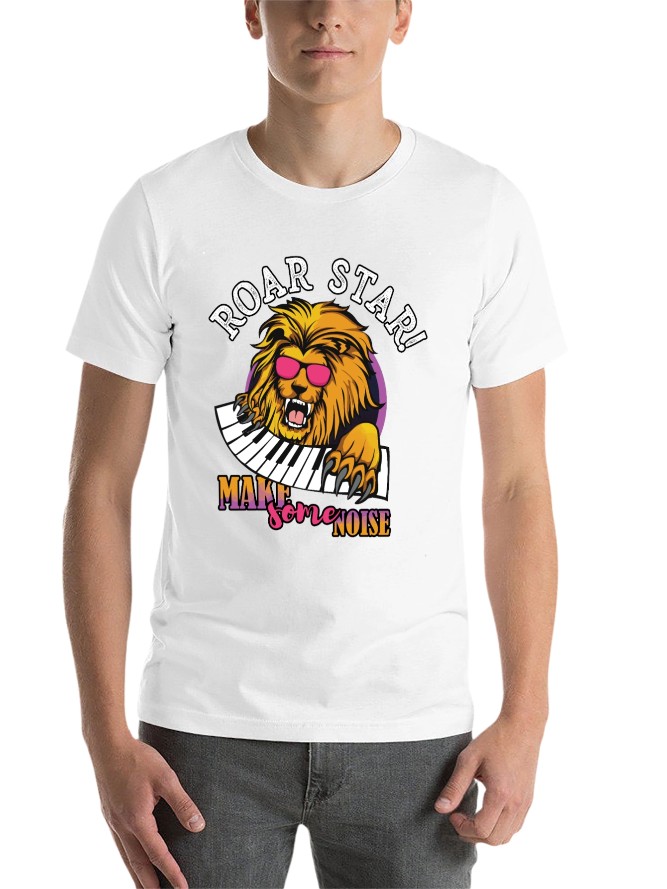 Black Roar Star Lion Graphic Tee - Rock Your Style! view 14