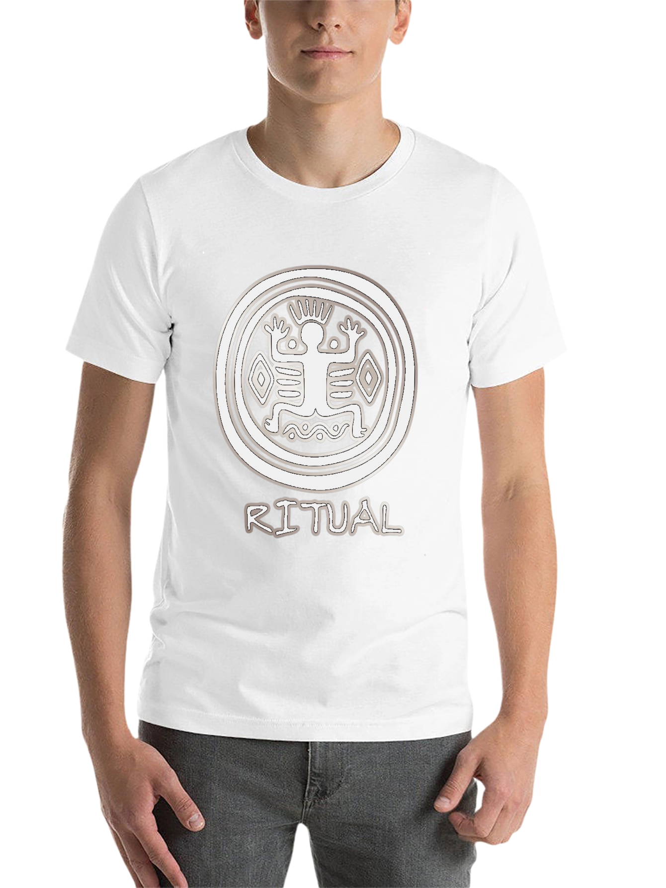 Black Ritual Graphic T-Shirt - Tribal Circle Design view 14