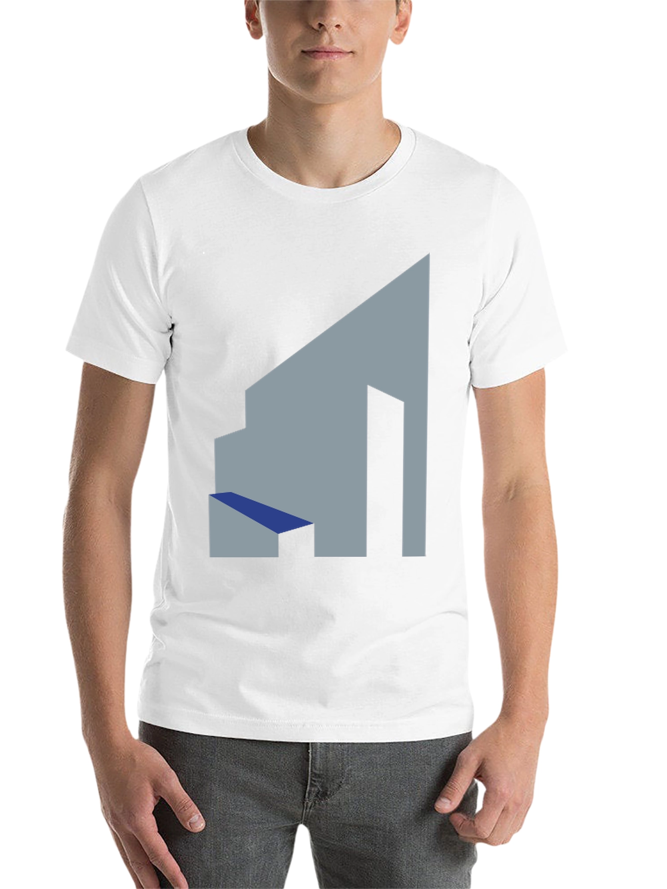Black Abstract Building Graphic Tee - Modern Style view 14