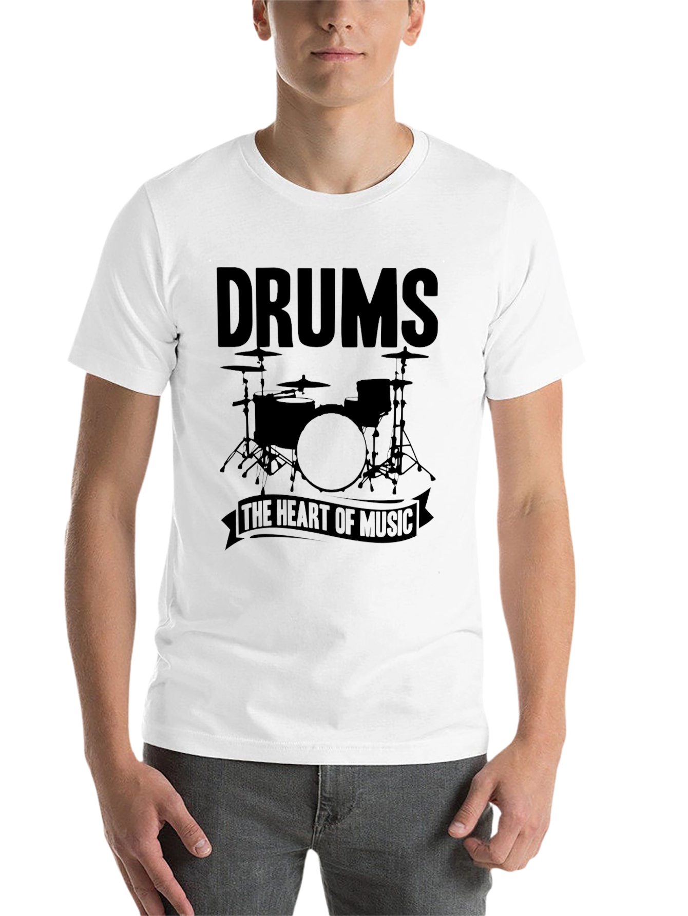 Black Drums: The Heart of Music - Black T-Shirt view 14