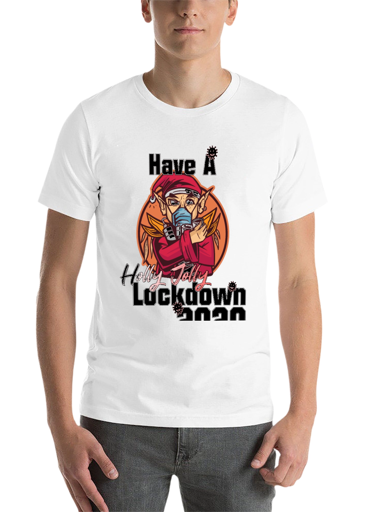 Black Have a Holly Jolly Lockdown 2020 T-Shirt view 14