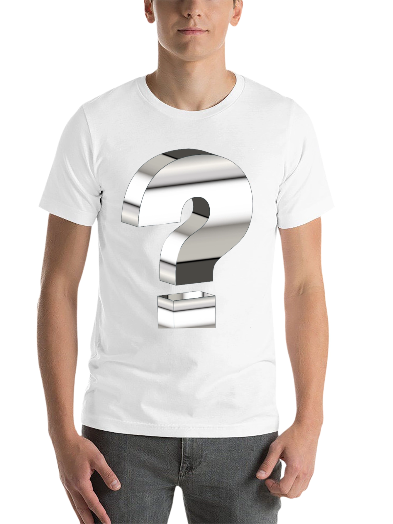 Black Question Mark Graphic T-Shirt view 14