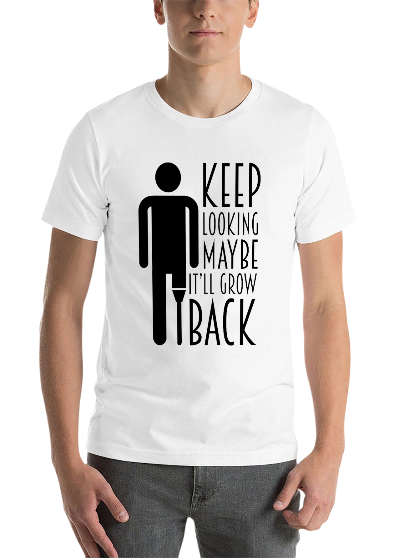 Black Humorous Amputee Humor T-Shirt view 14