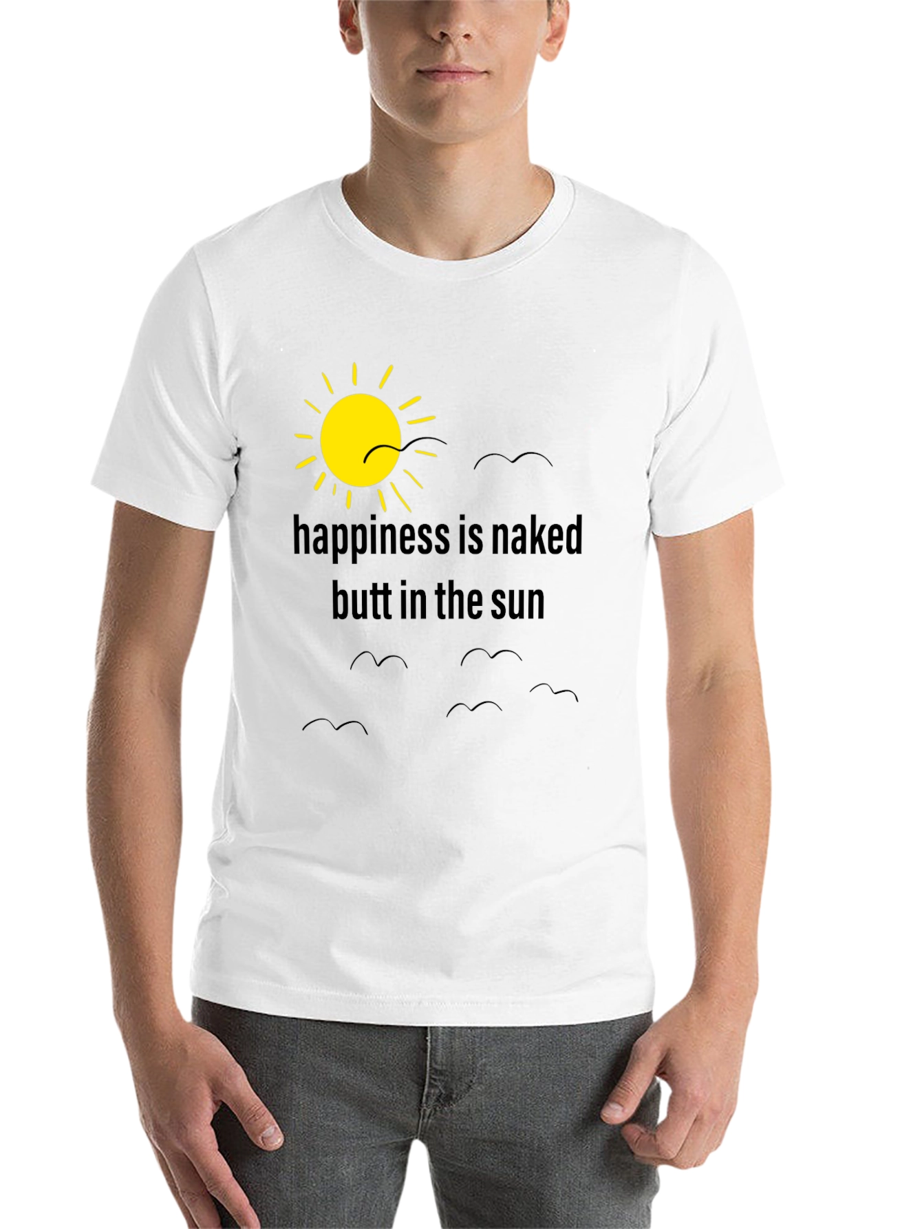 Black Happiness is Naked Butt in the Sun T-Shirt view 14