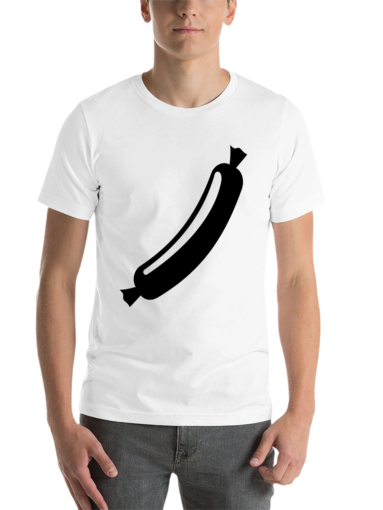Black Black Sausage Graphic Tee - Funny Food Shirt view 14