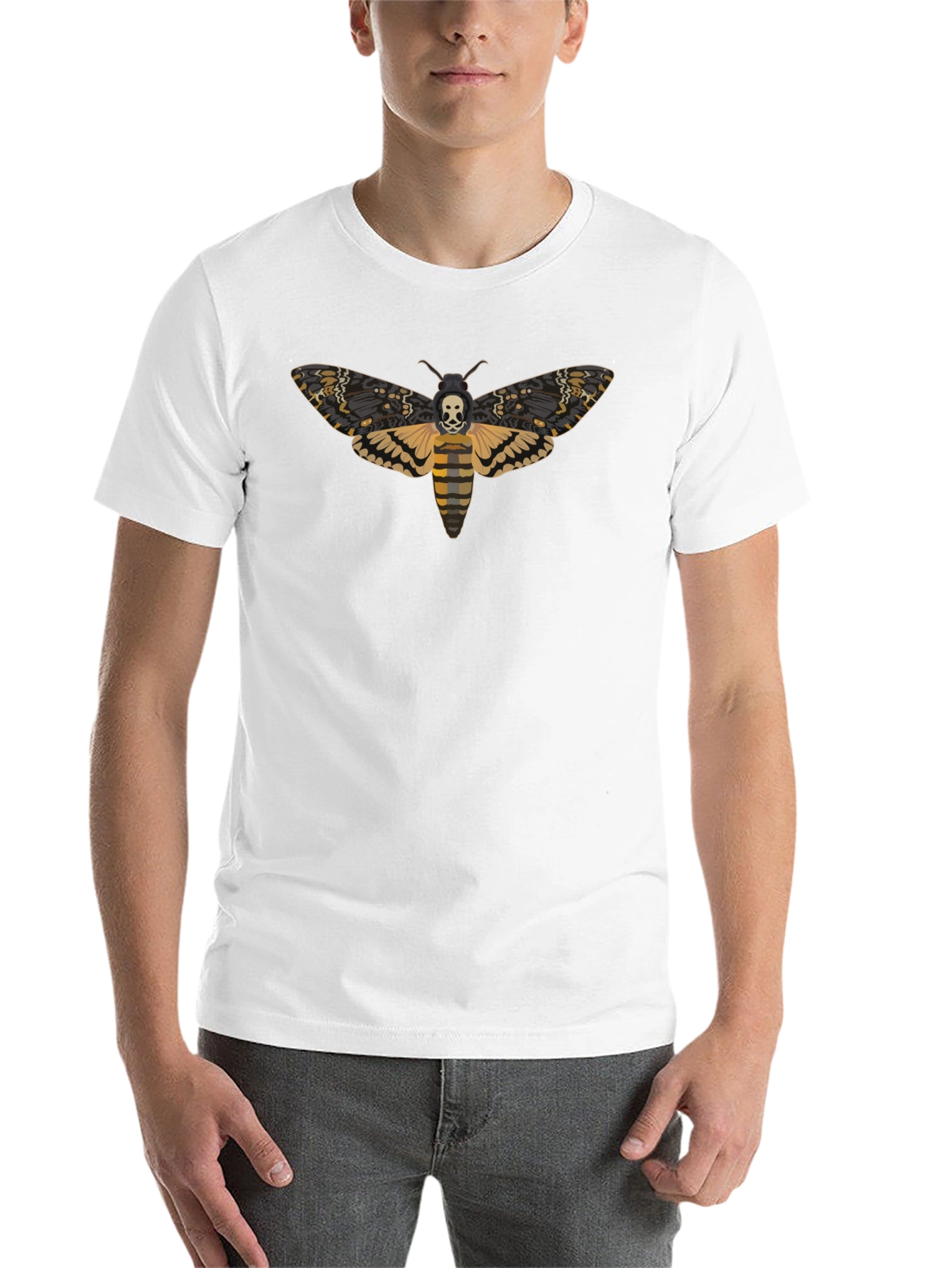 Black Moth Skull Graphic Tee - Unique Design view 14