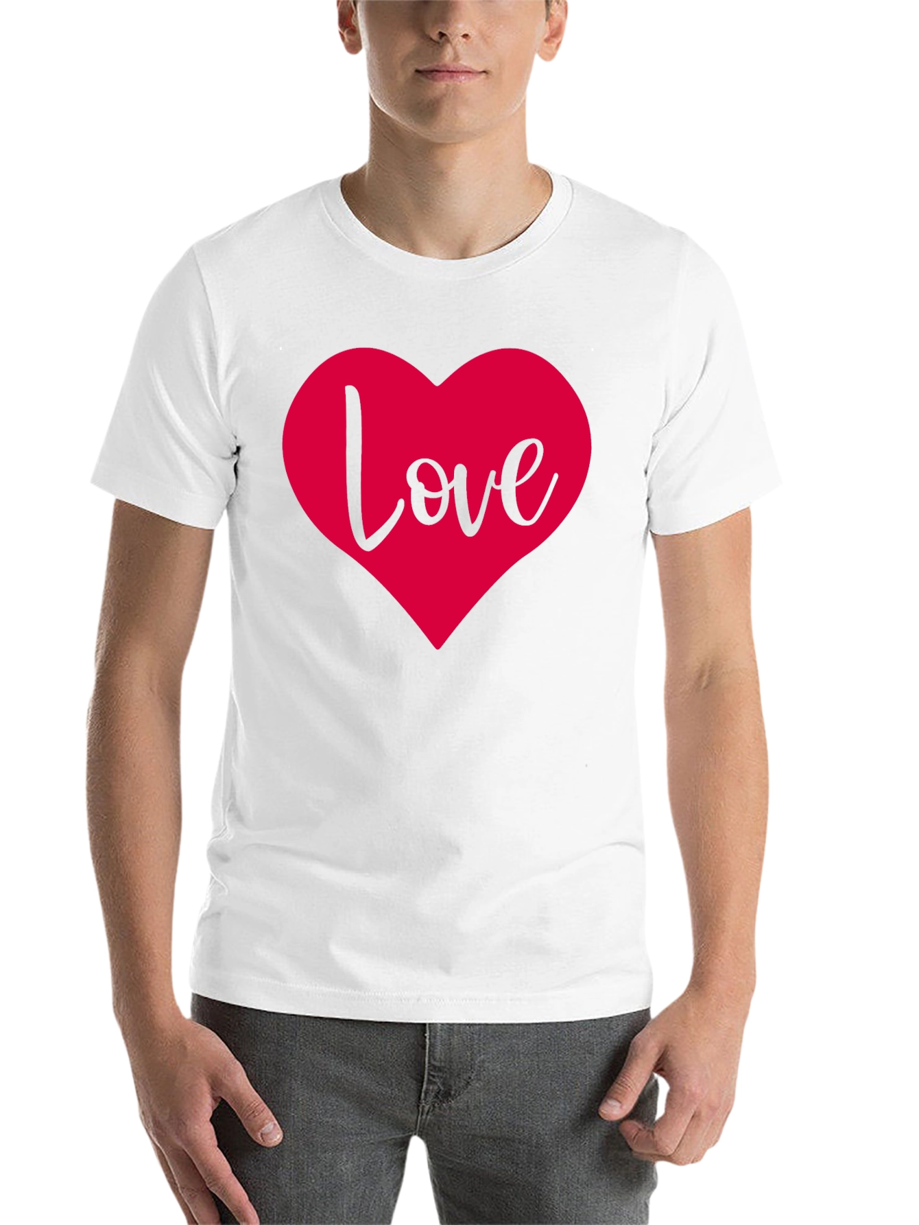 Black Love Heart Graphic Black T-Shirt view 14