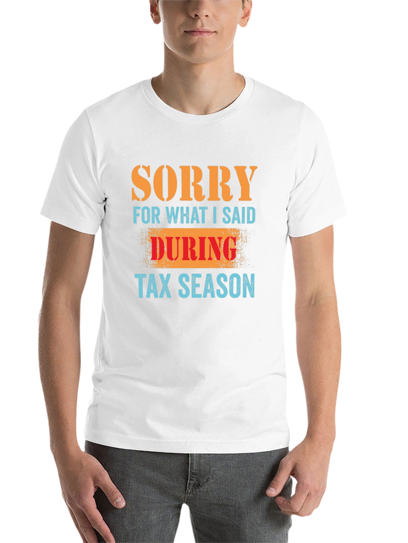 Black Funny Tax Season Apology T-Shirt - Black view 14