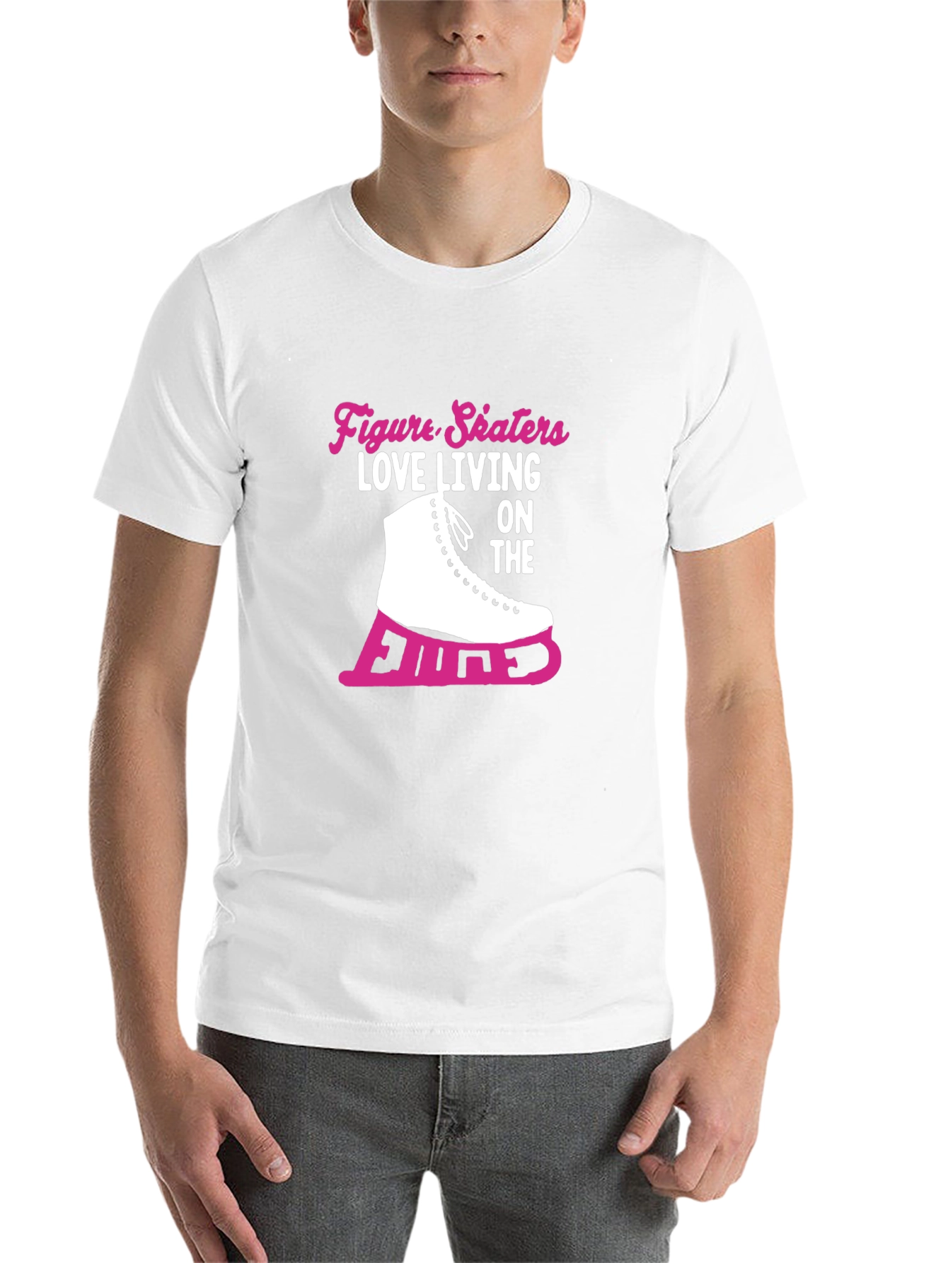 Black Figure Skaters Love Living on the Edge T-Shirt view 14