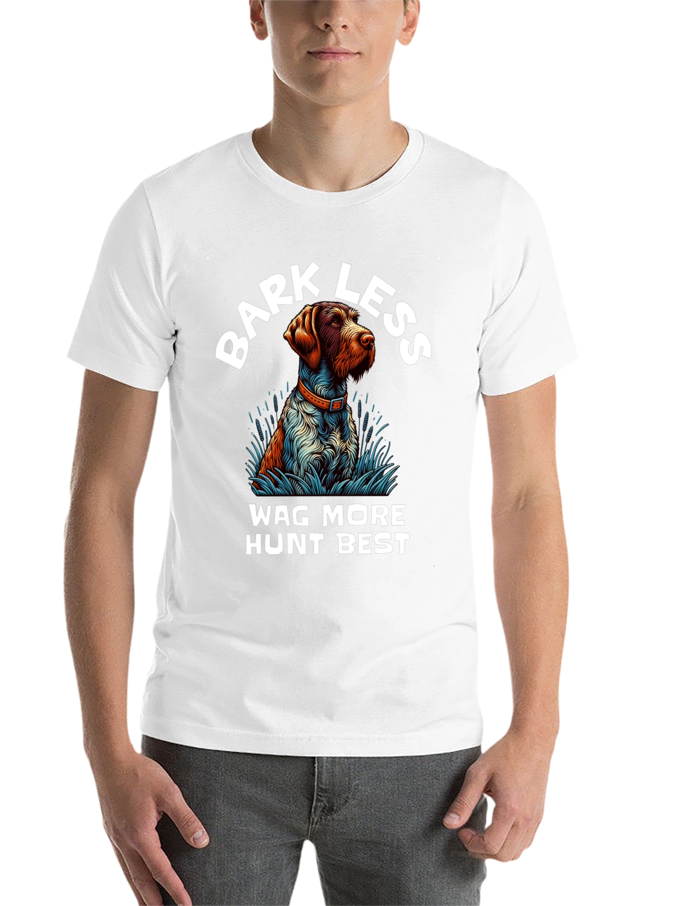 Black Bark Less Wag More Hunt Best Dog T-Shirt view 14