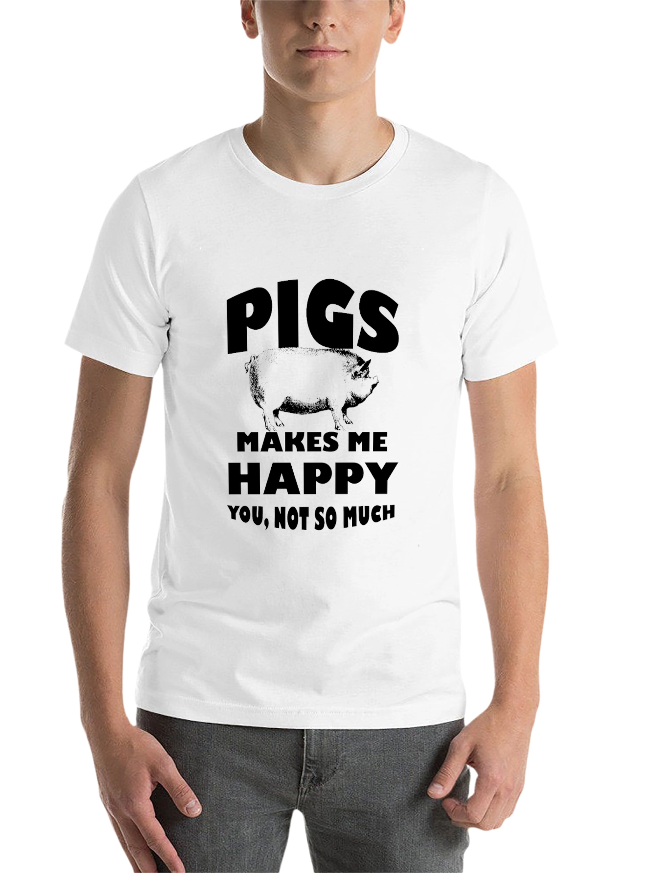 Black Pigs Make Me Happy T-Shirt view 14