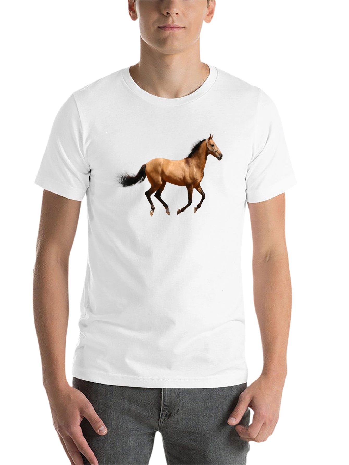Black Horse Graphic Black T-Shirt view 14