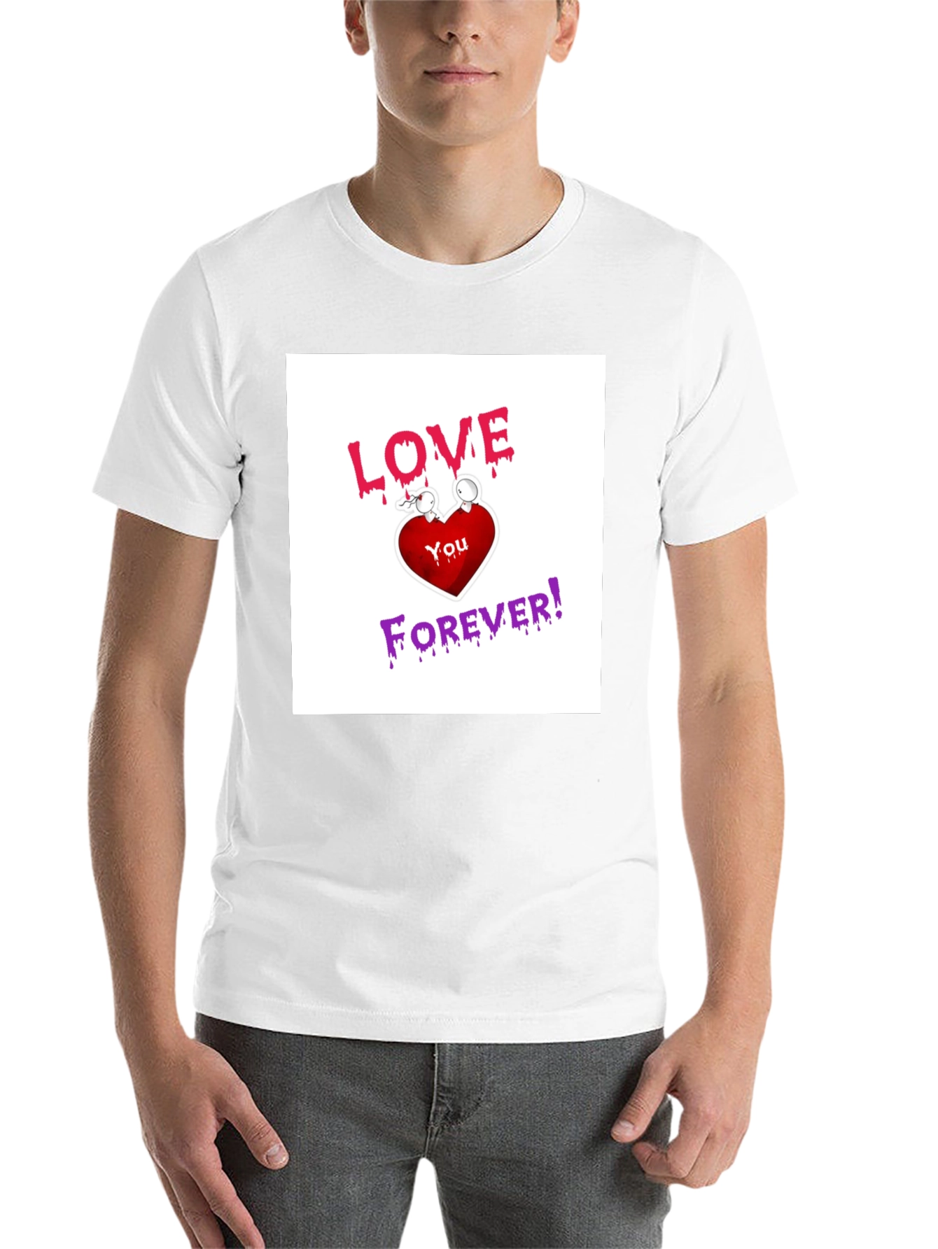 Black Love You Forever Graphic T-Shirt view 14