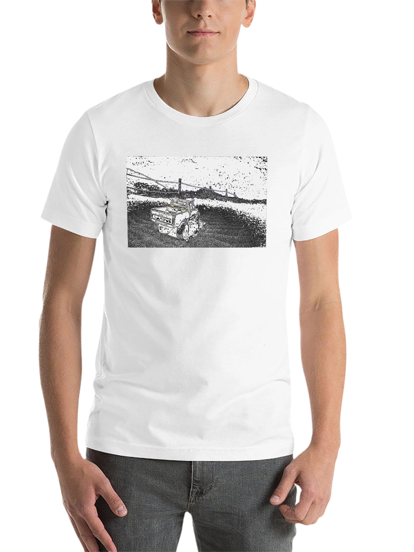 Black Cool Vintage Truck T-Shirt view 14