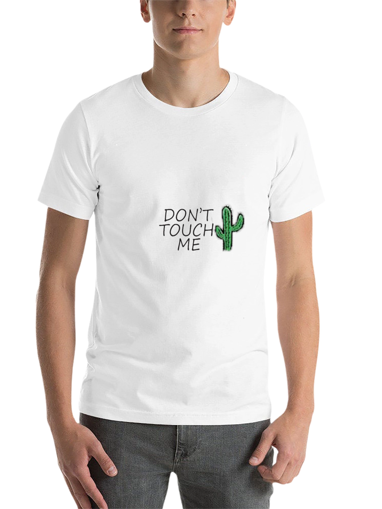 Black Don't Touch Me Cactus Graphic Tee - Soft Cotton Blend view 14