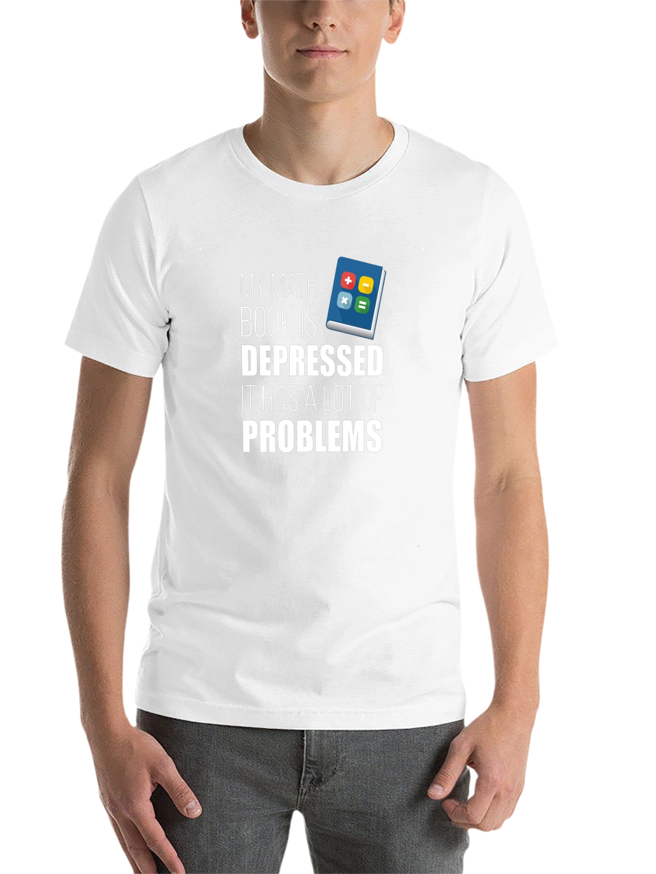 Black Math Book Depressed Problems T-Shirt view 14