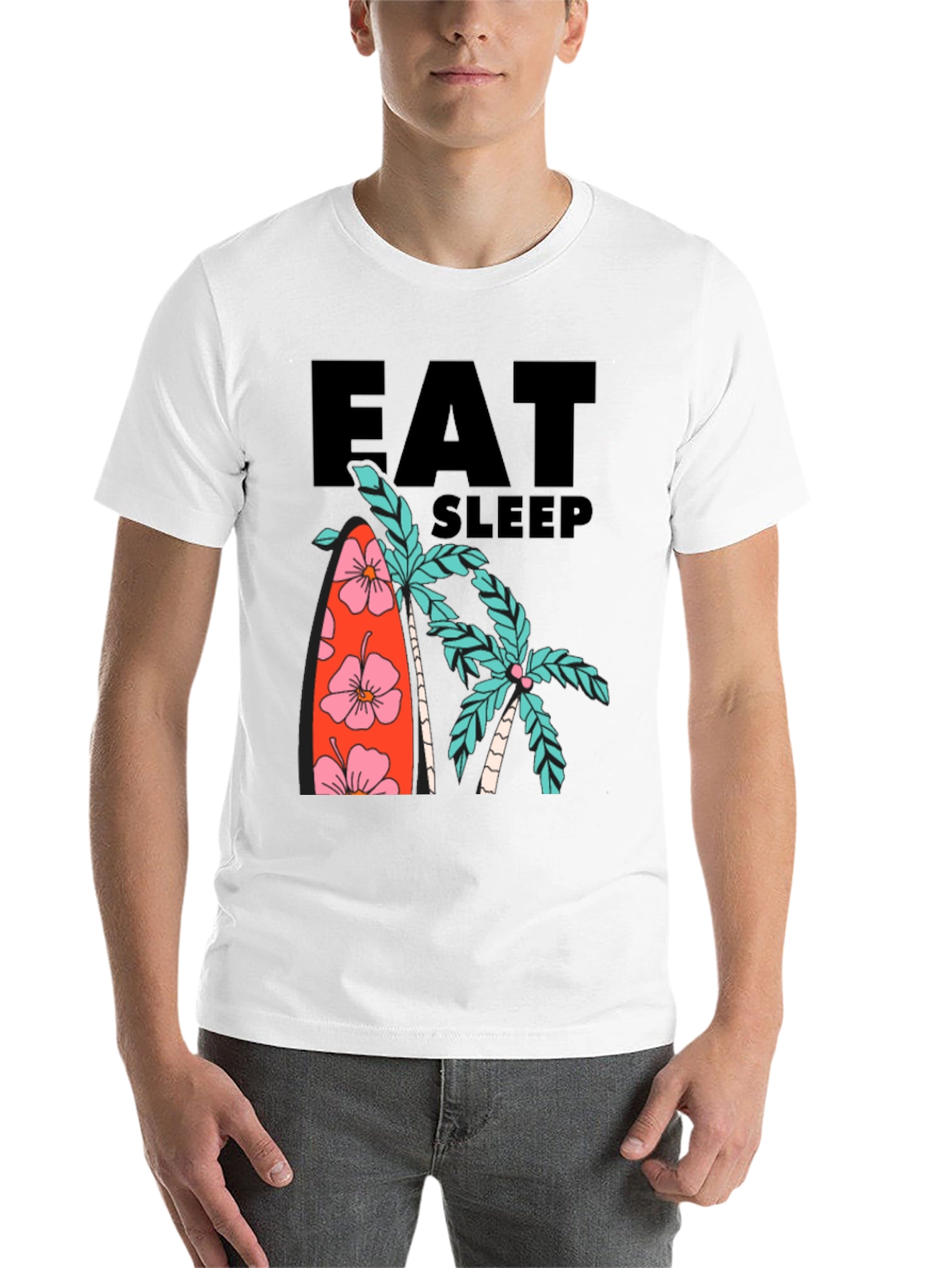 Black Eat Sleep Surf T-Shirt view 14